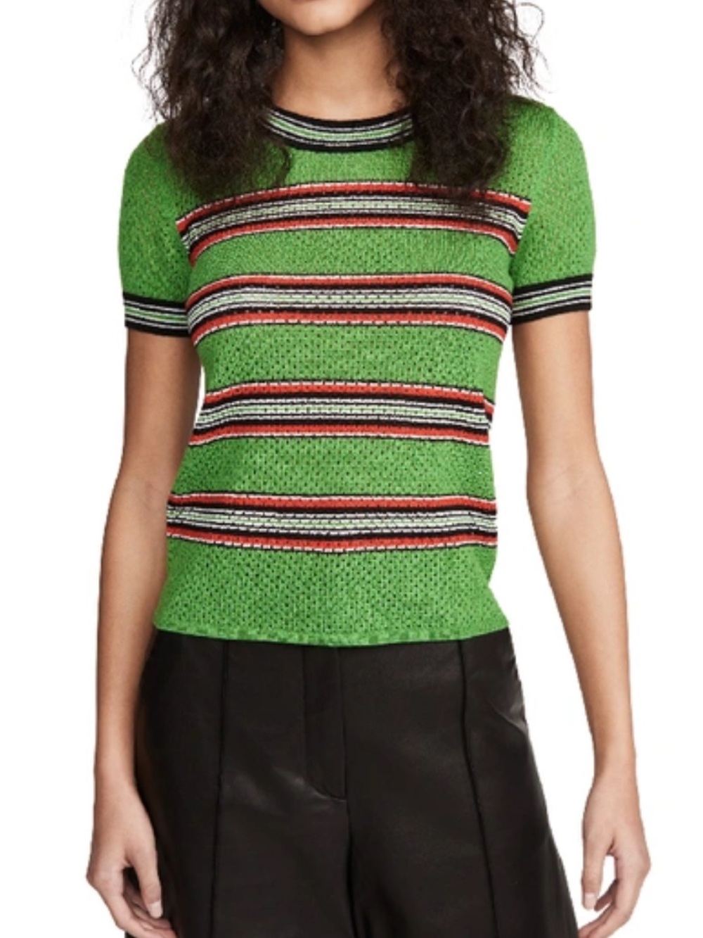 Rag & Bone Darcie lightweight short-sleeved sweater Merino Wool
Blend Green M
